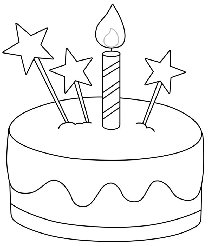 tranh tô màu bánh kem 34