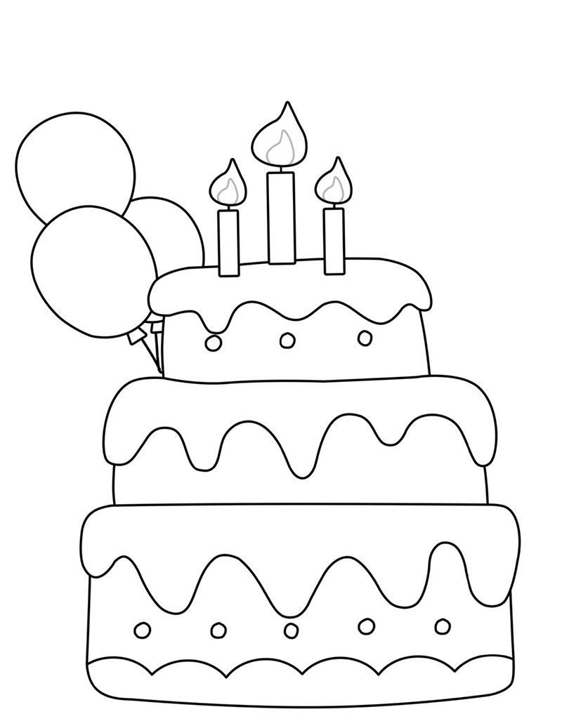 tranh tô màu bánh kem 35