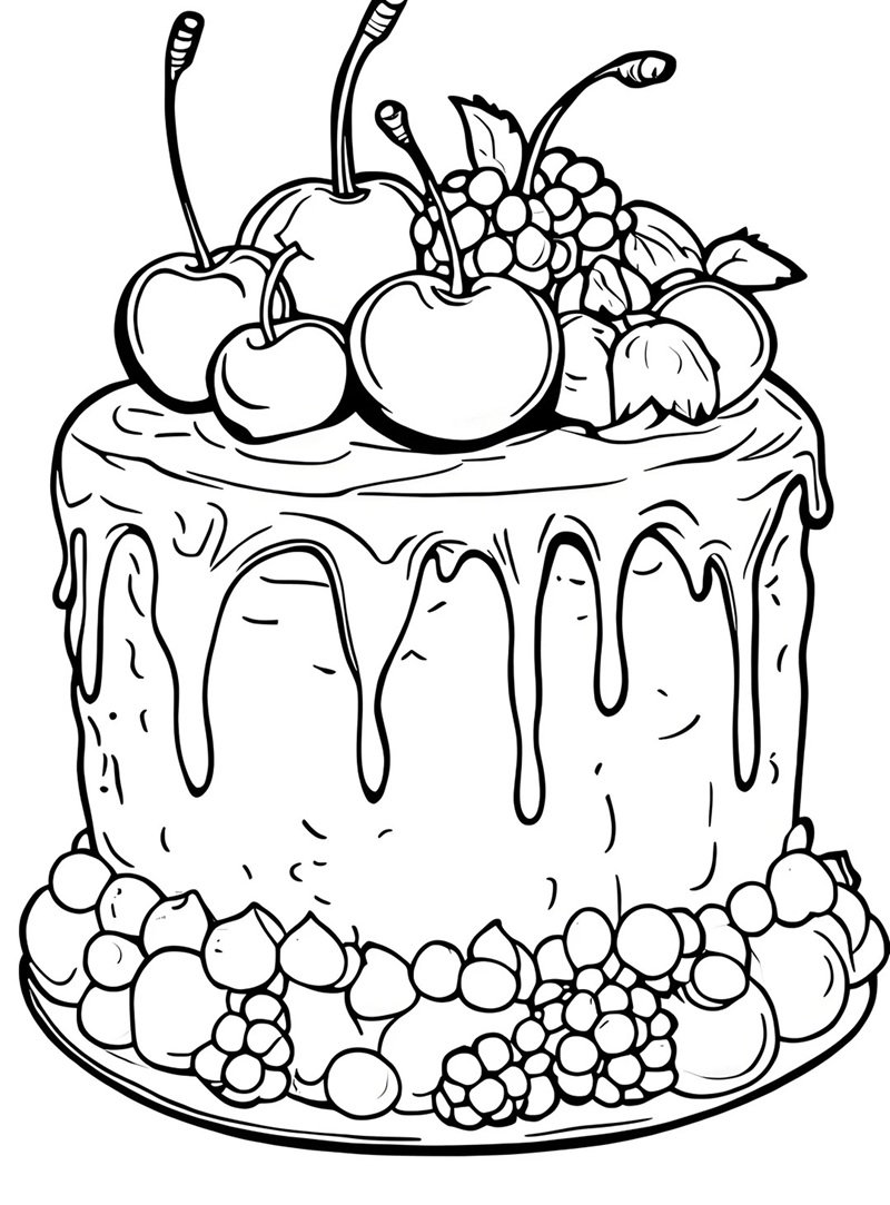 tranh tô màu bánh kem 38