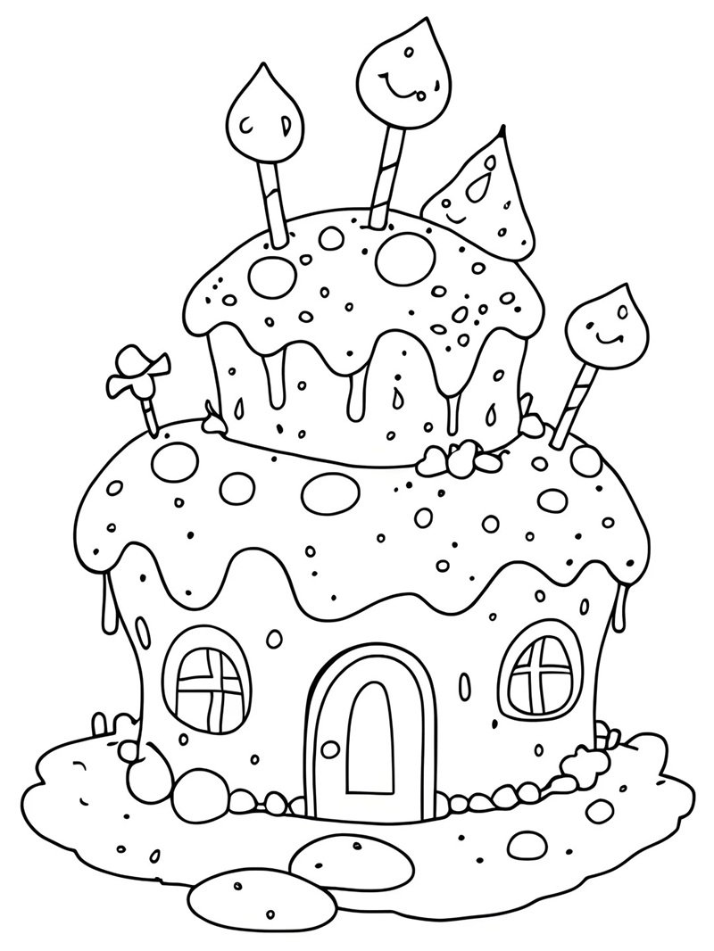 tranh tô màu bánh kem 39