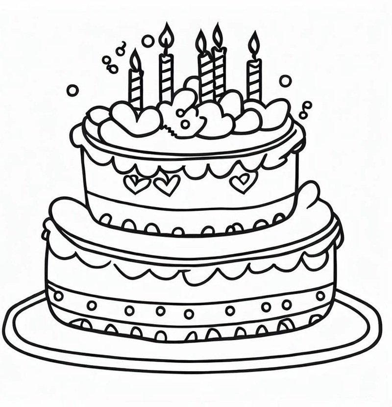 tranh tô màu bánh kem 4