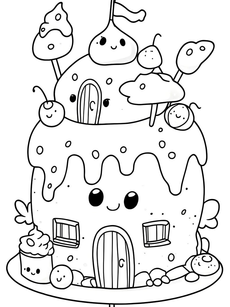 tranh tô màu bánh kem 41