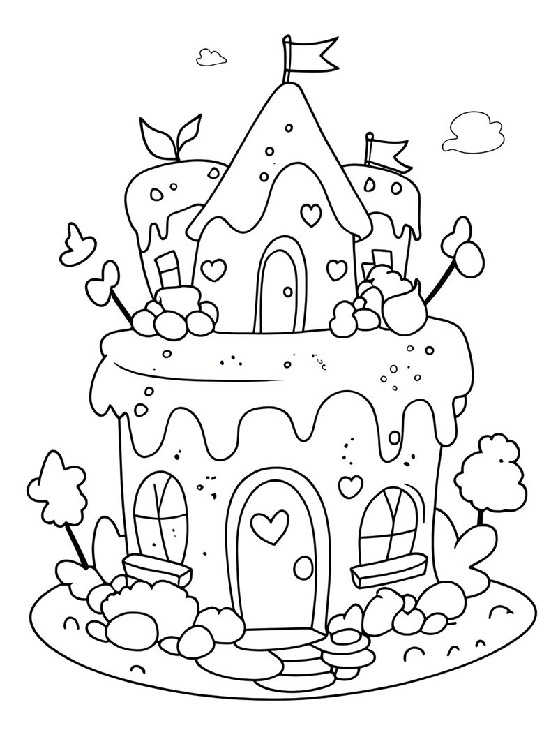 tranh tô màu bánh kem 42