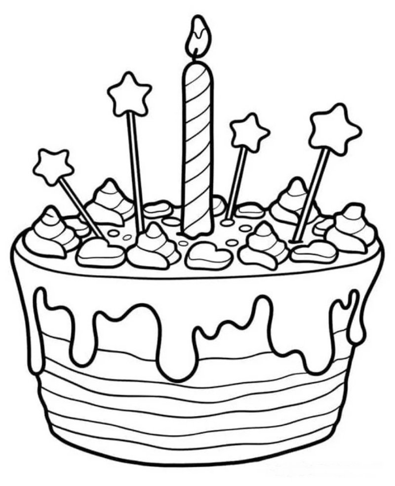 tranh tô màu bánh kem 5
