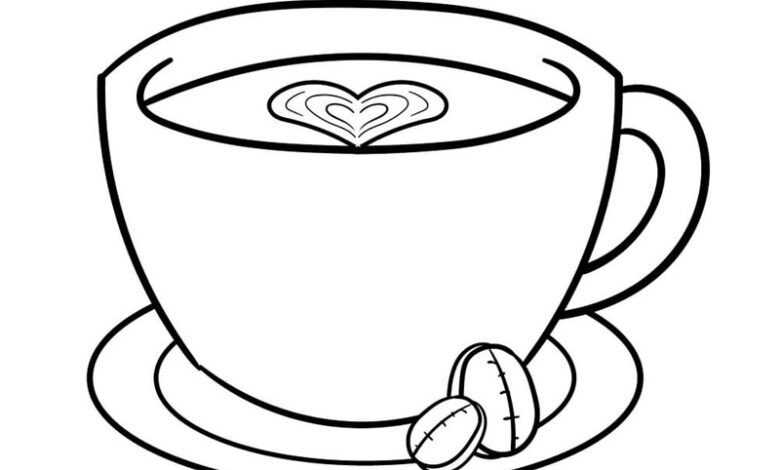 tranh tô màu cái cốc 3