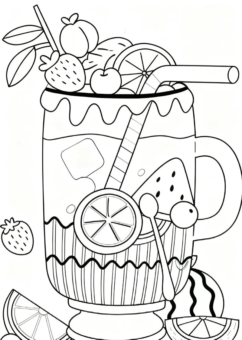 tranh tô màu cái cốc 35