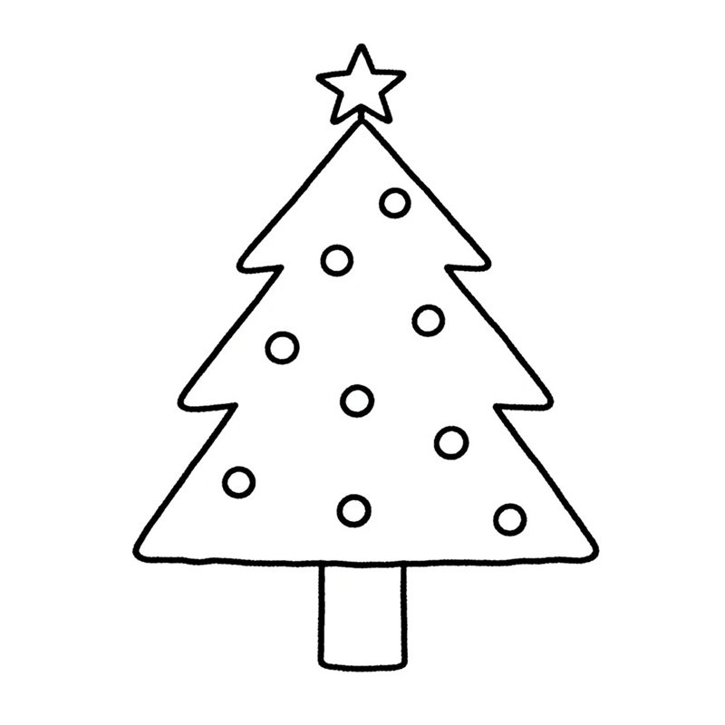 tranh tô màu cây thông noel 13