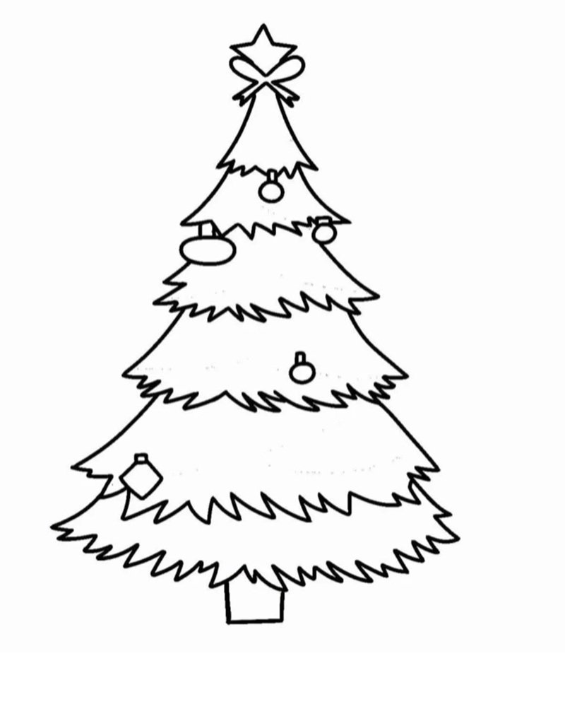 tranh tô màu cây thông noel 17