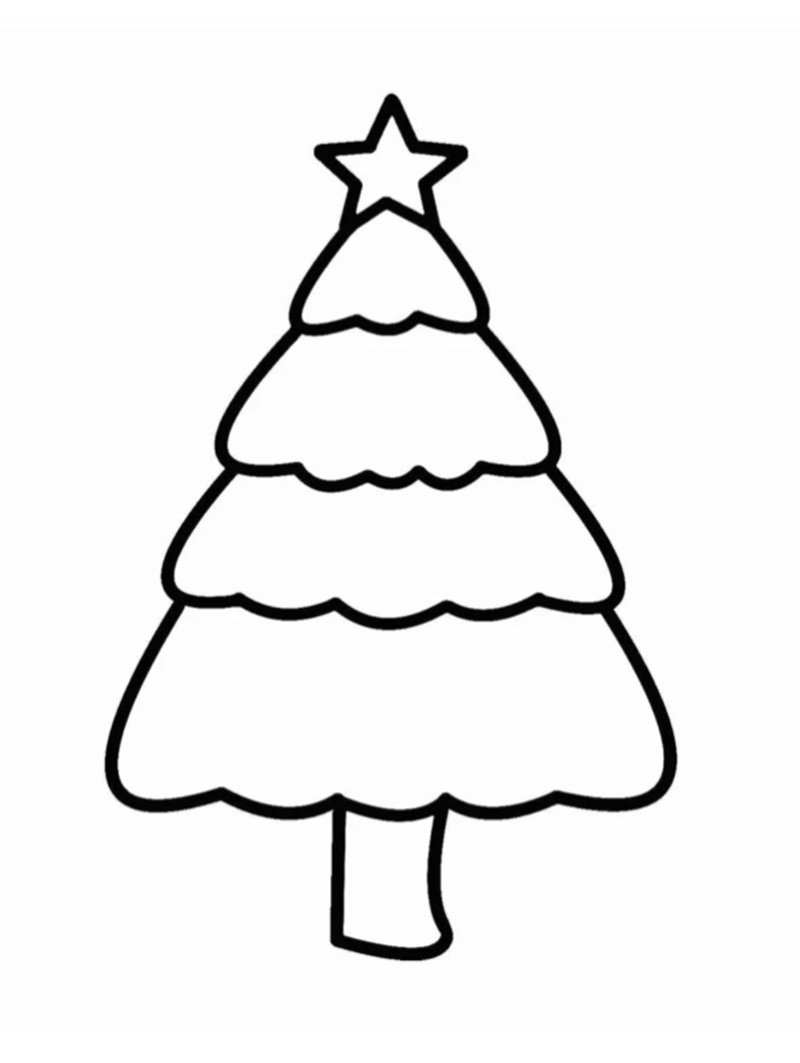 tranh tô màu cây thông noel 18