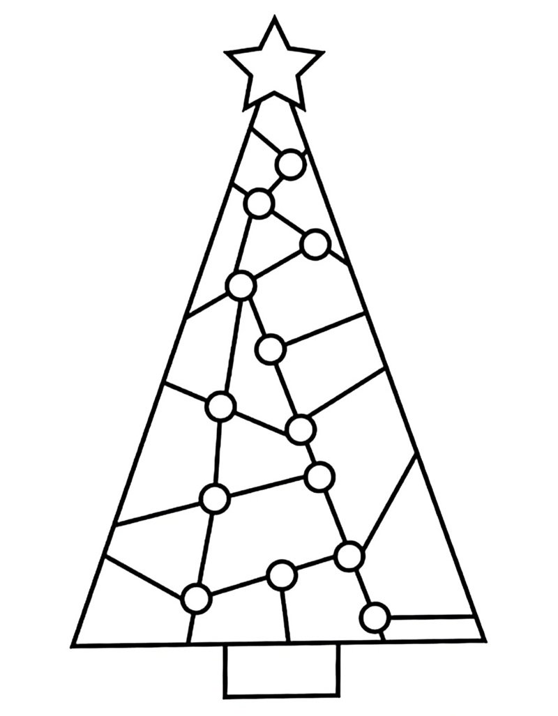 tranh tô màu cây thông noel 30