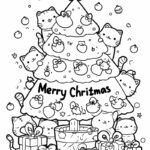 tranh tô màu cây thông noel 36