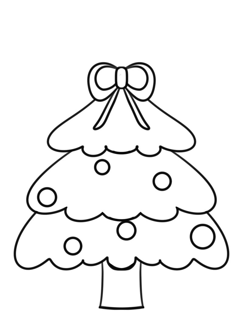 tranh tô màu cây thông noel 42