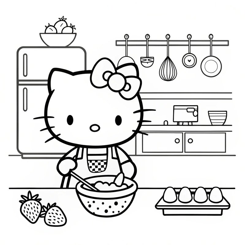 tranh tô màu đồ dùng trong gia đình 1