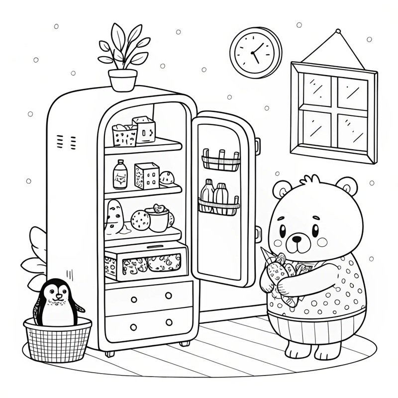 tranh tô màu đồ dùng trong gia đình 18