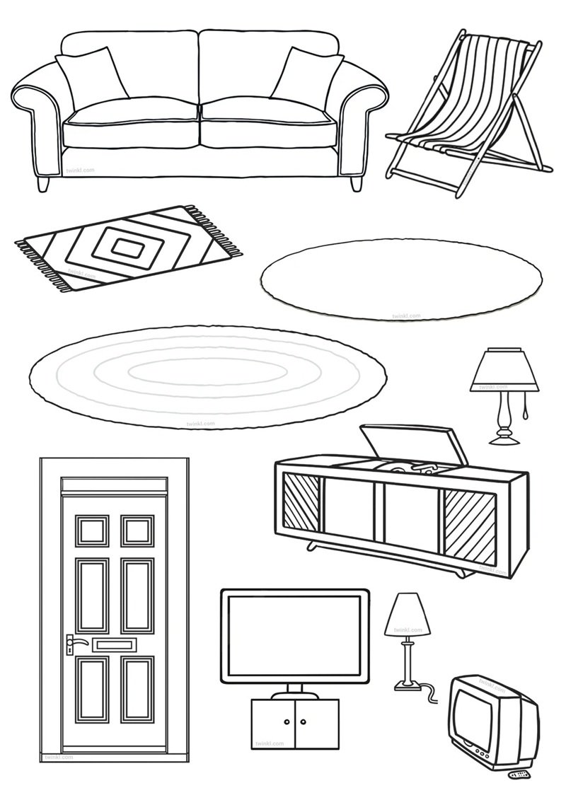 tranh tô màu đồ dùng trong gia đình 24