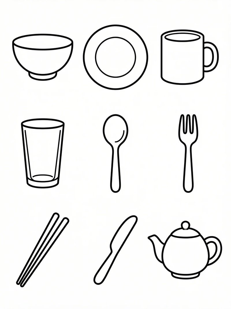 tranh tô màu đồ dùng trong gia đình 27