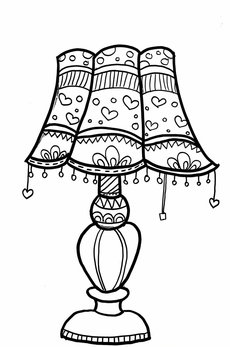 tranh tô màu đồ dùng trong gia đình 29