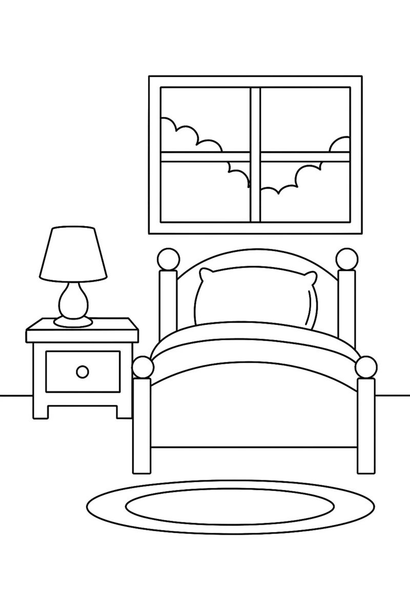 tranh tô màu đồ dùng trong gia đình 35