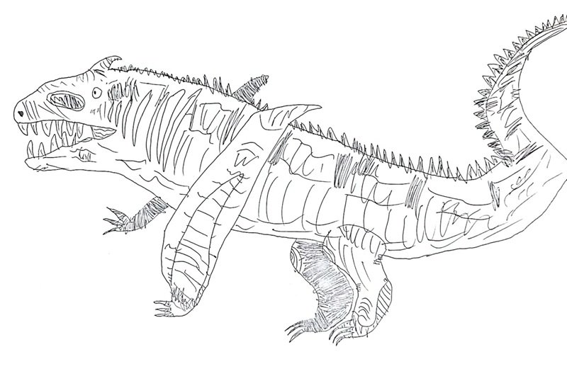 tranh tô màu godzilla 28