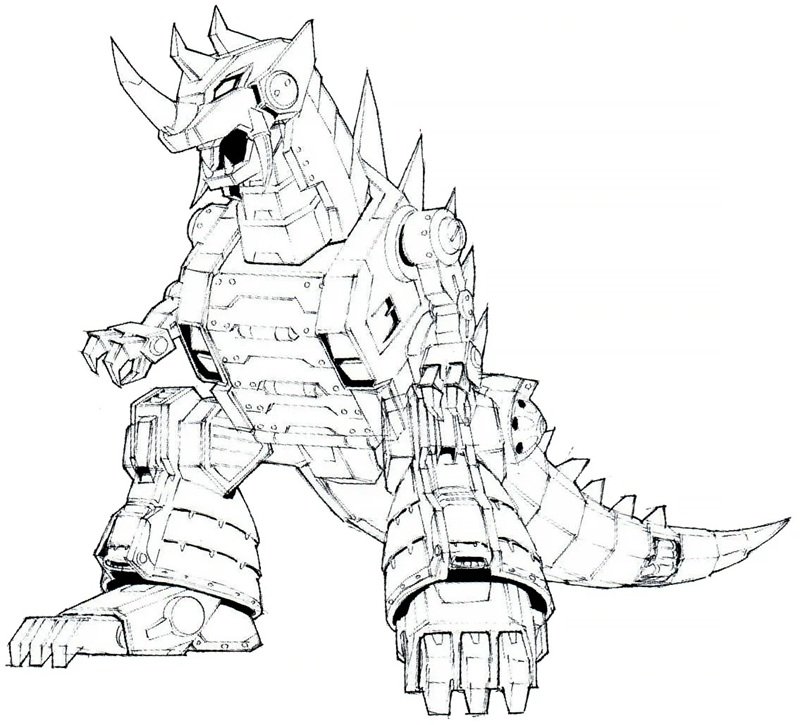 tranh tô màu godzilla 40