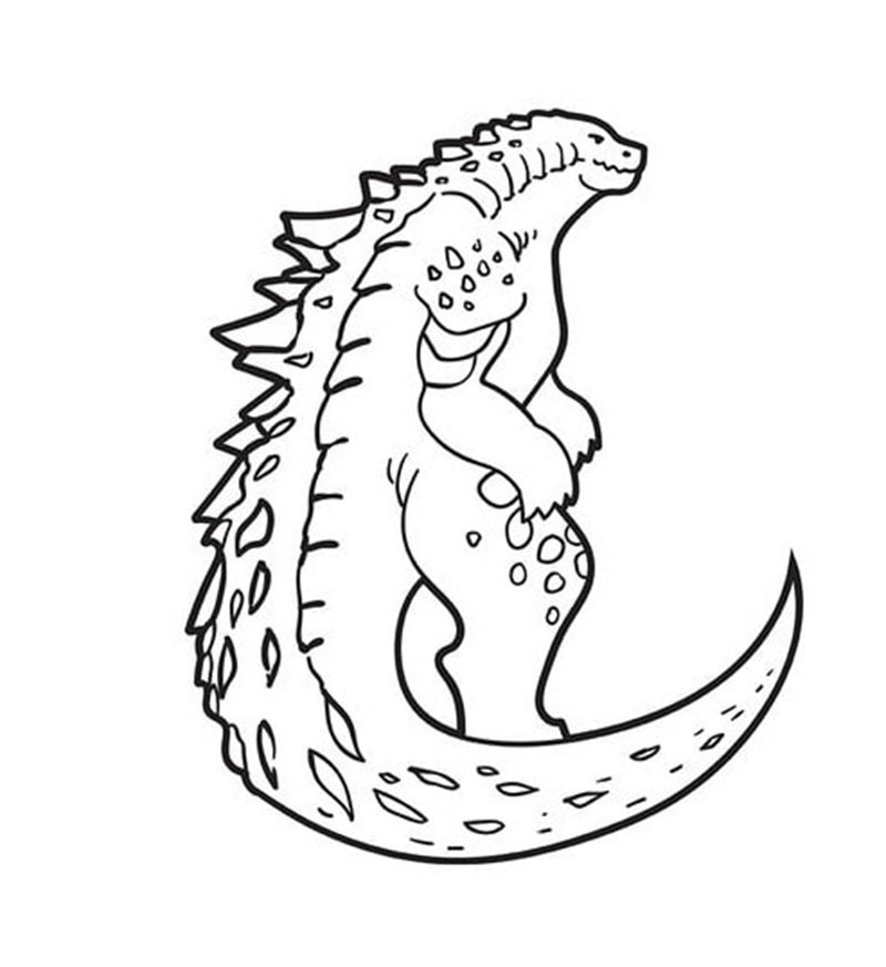 tranh tô màu godzilla 6
