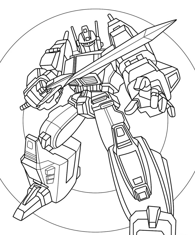 tranh tô màu optimus prime 15