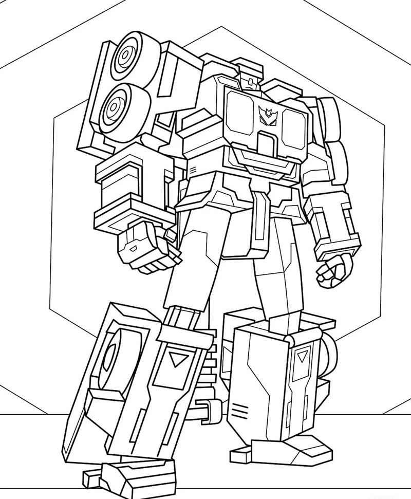 tranh tô màu optimus prime 16