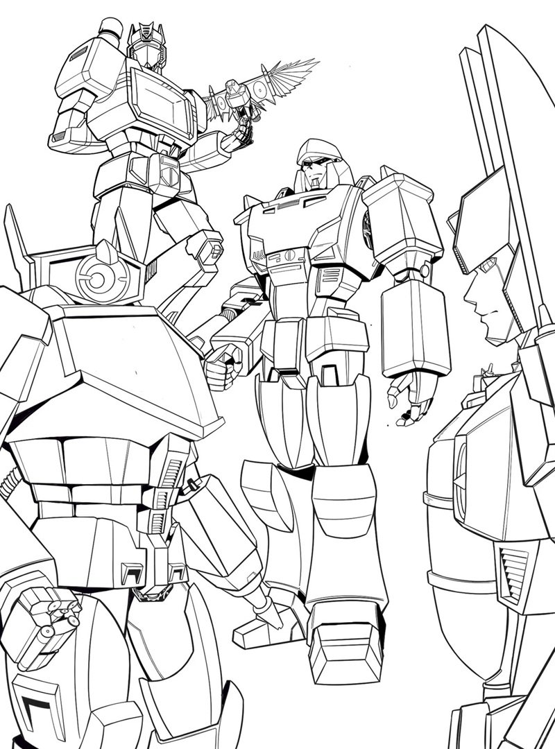 tranh tô màu optimus prime 17