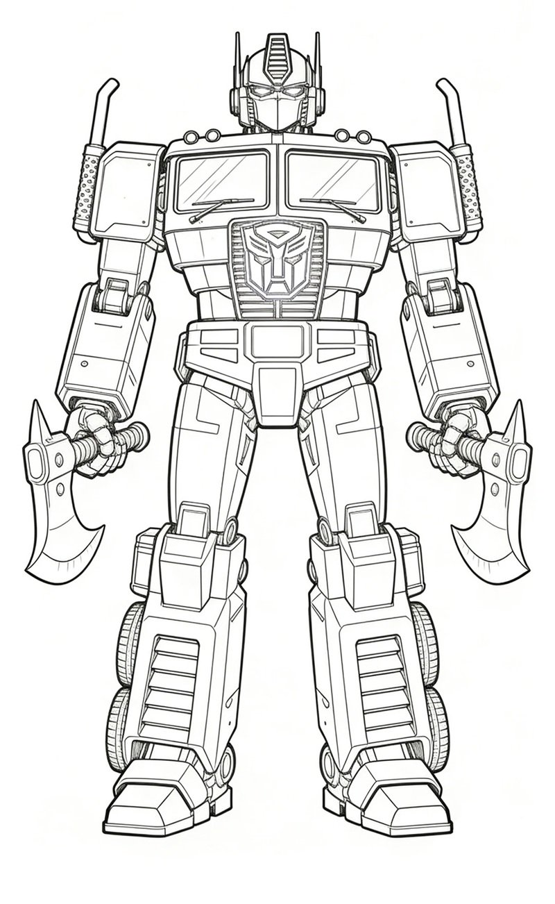 tranh tô màu optimus prime 19