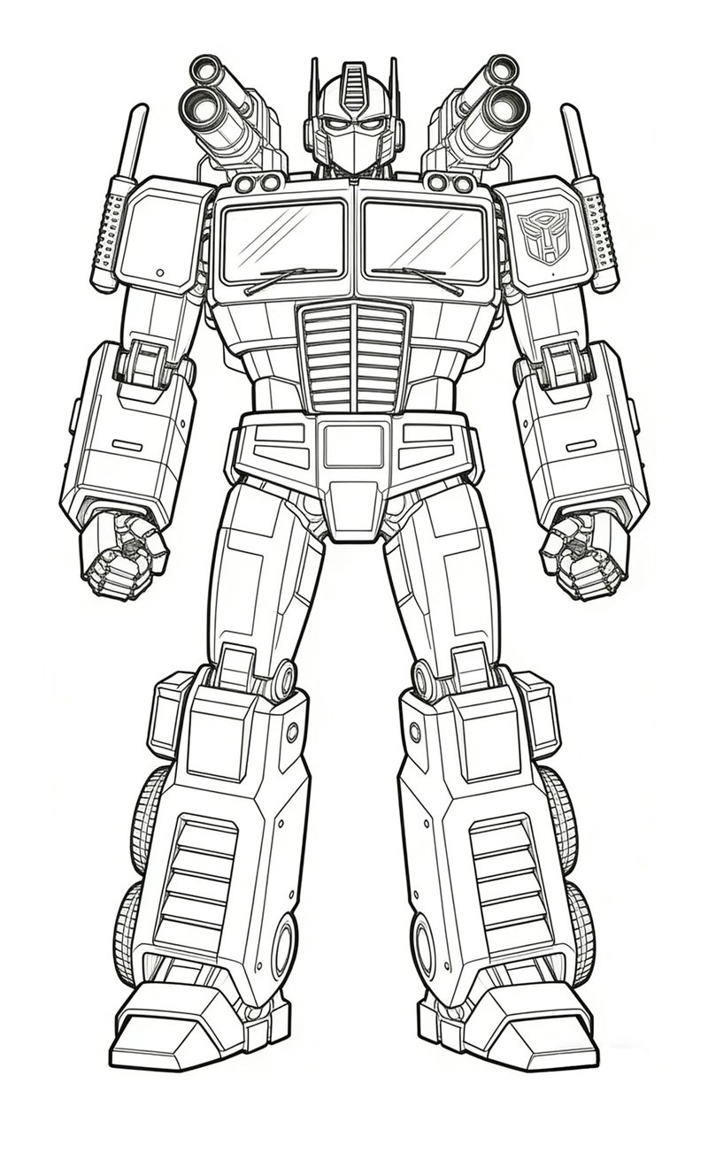 tranh tô màu optimus prime 20