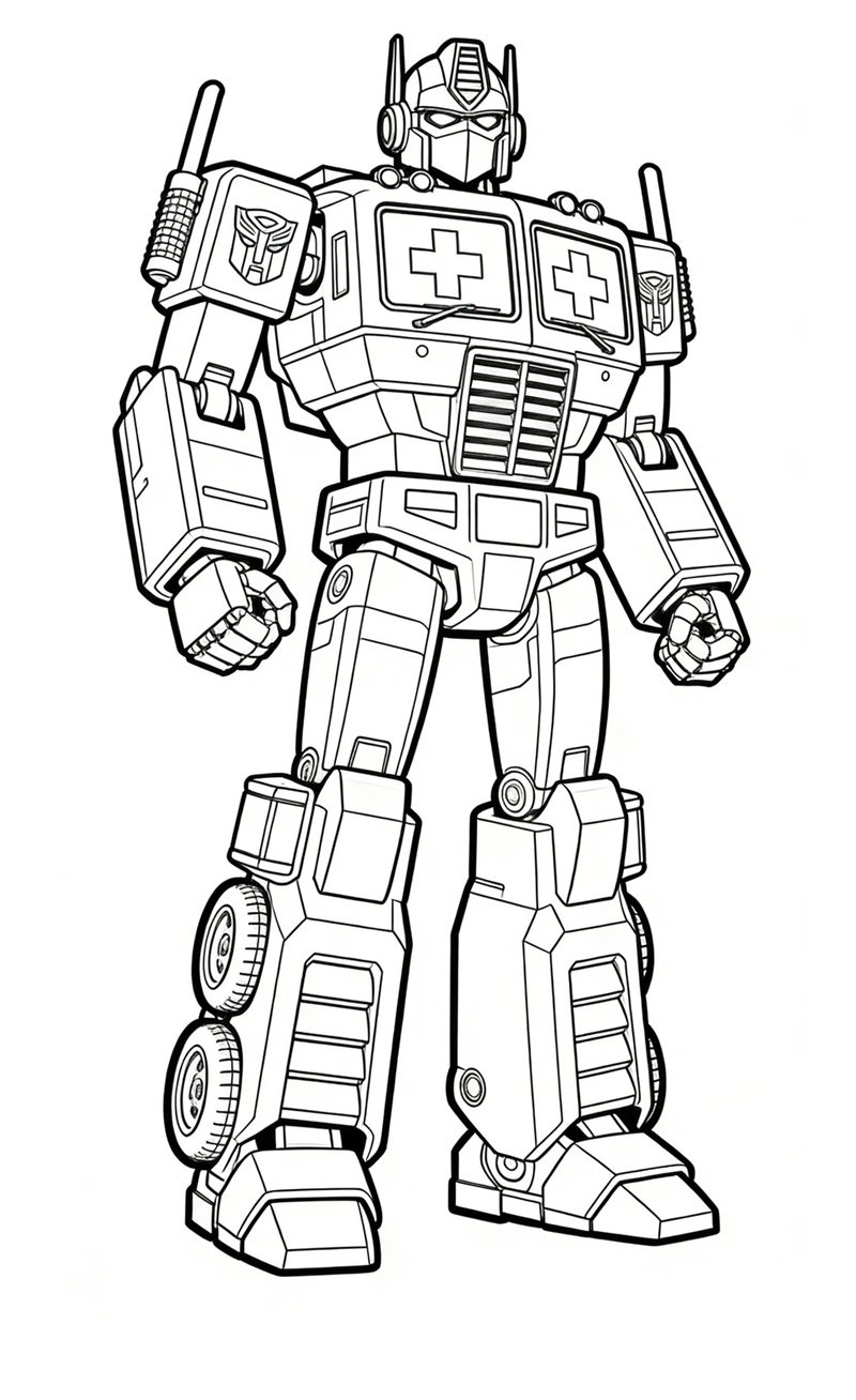 tranh tô màu optimus prime 21