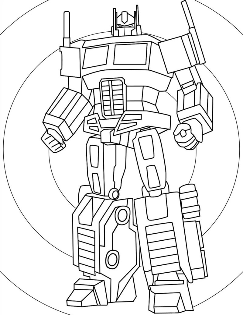 tranh tô màu optimus prime 22