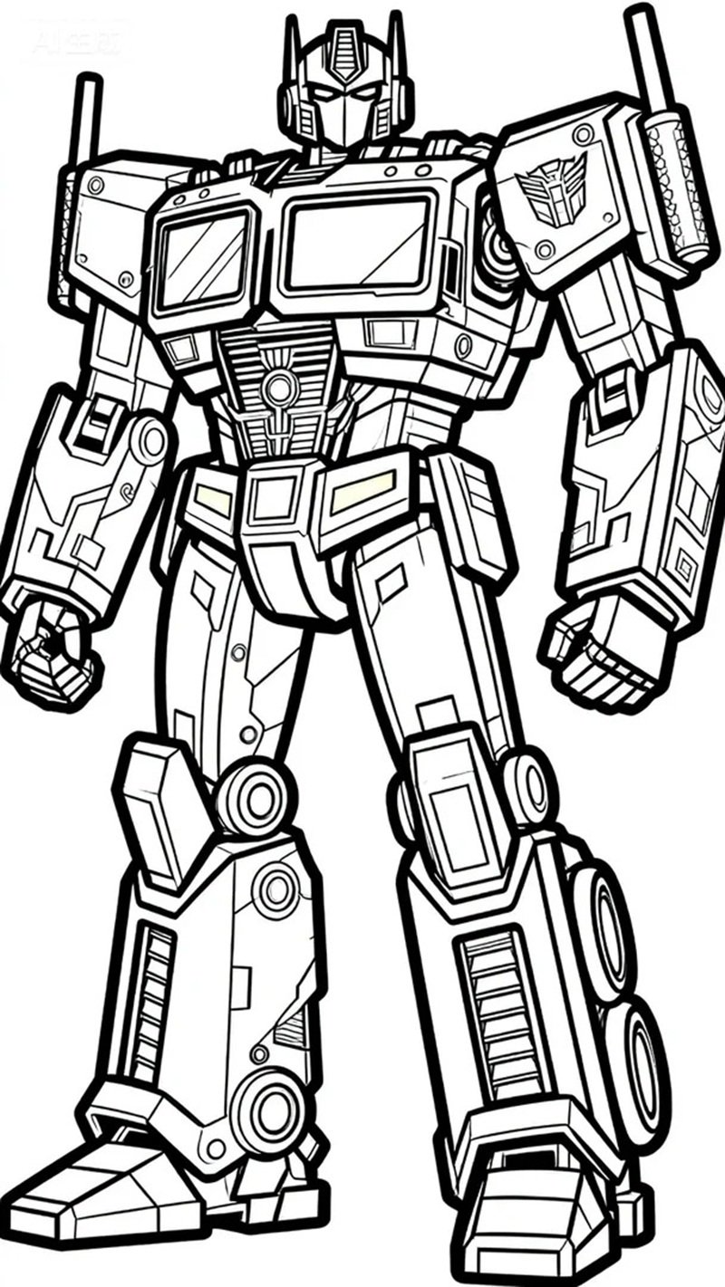 tranh tô màu optimus prime 25