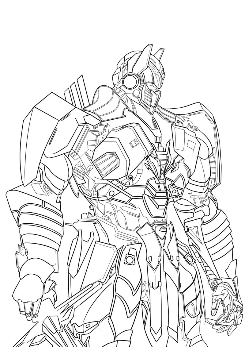 tranh tô màu optimus prime 32