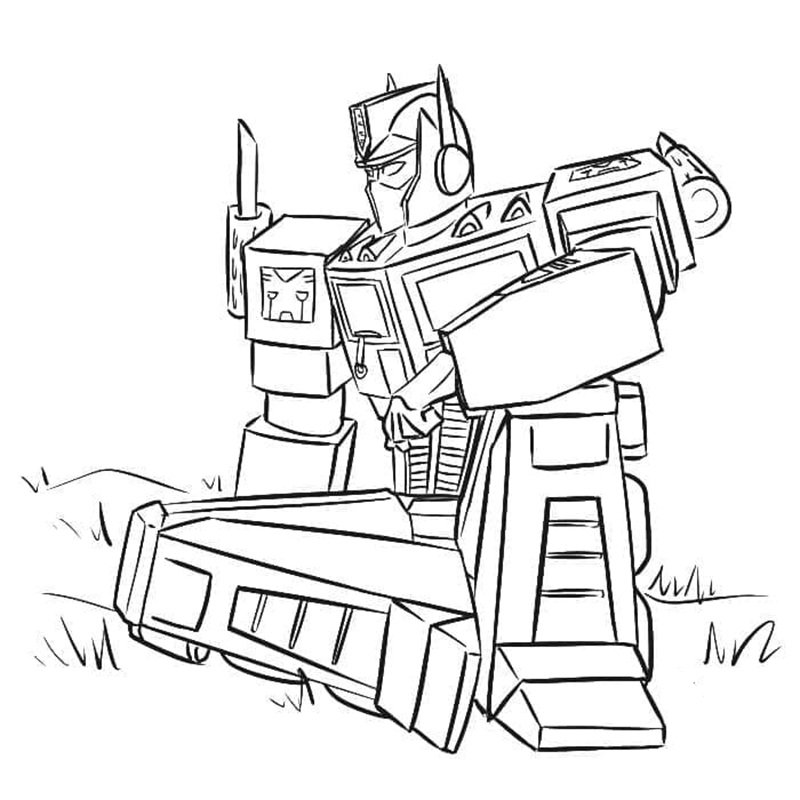 tranh tô màu optimus prime 8