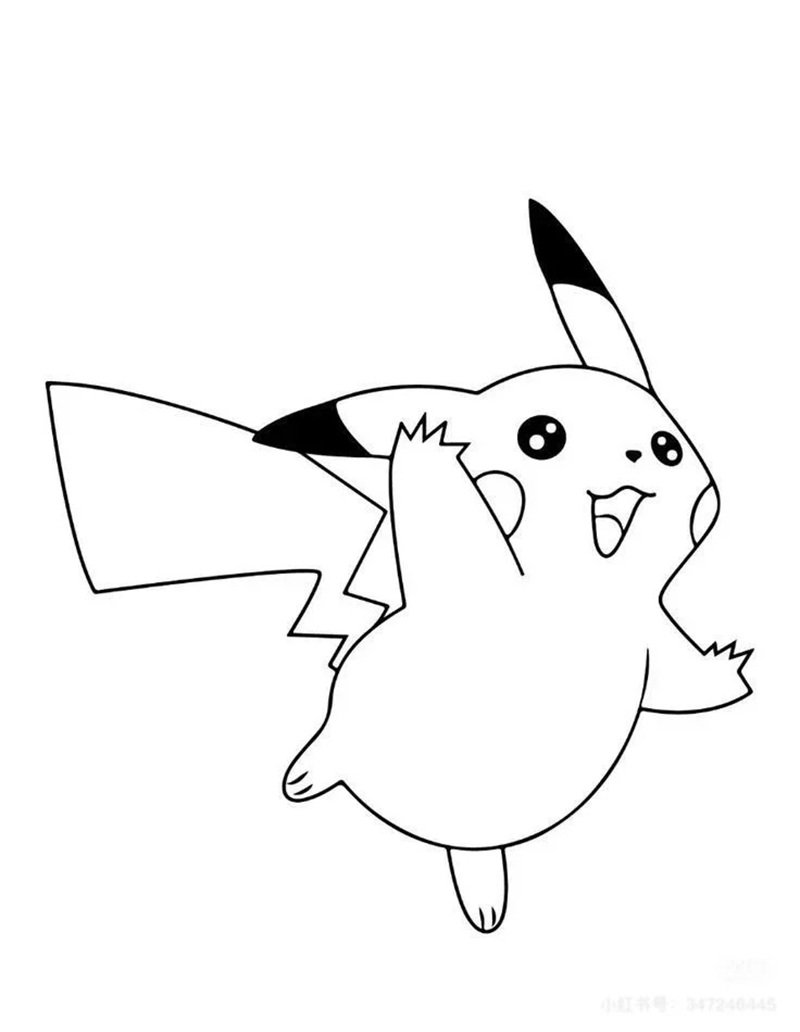 tranh tô màu pikachu dành cho trẻ em
