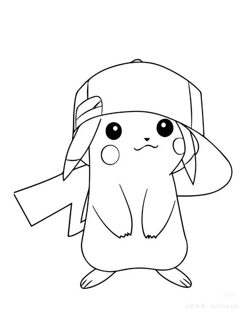 màu pastel nhẹ nhàng tranh tô màu pikachu