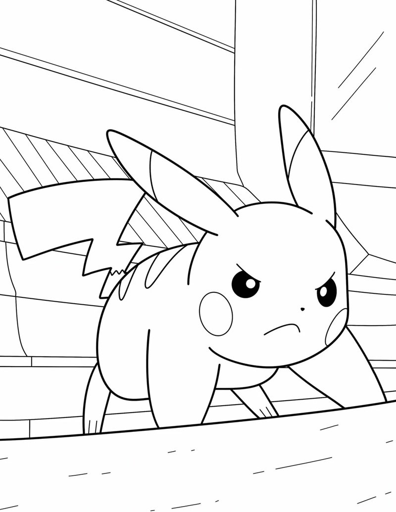 hoạt động tô màu tranh tô màu pikachu