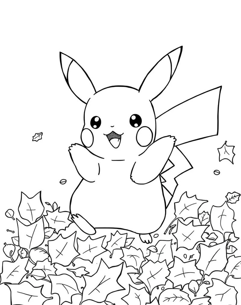 màu sắc rực rỡ tranh tô màu pikachu