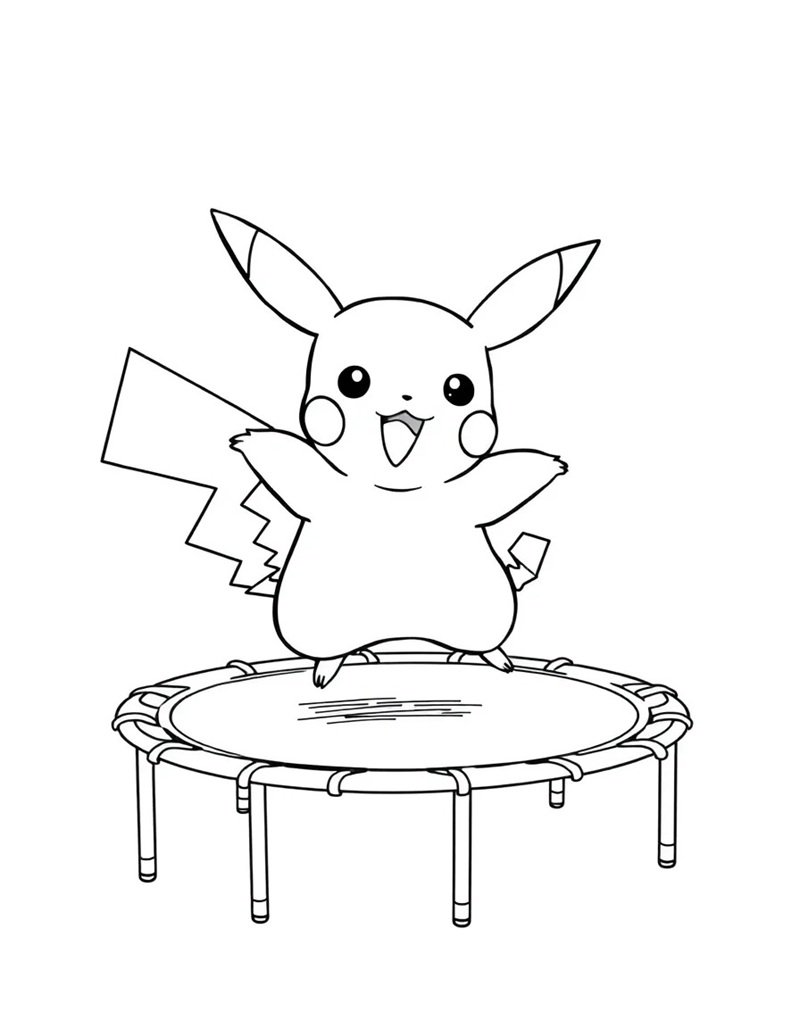 Pikachu dễ thương tranh tô màu pikachu