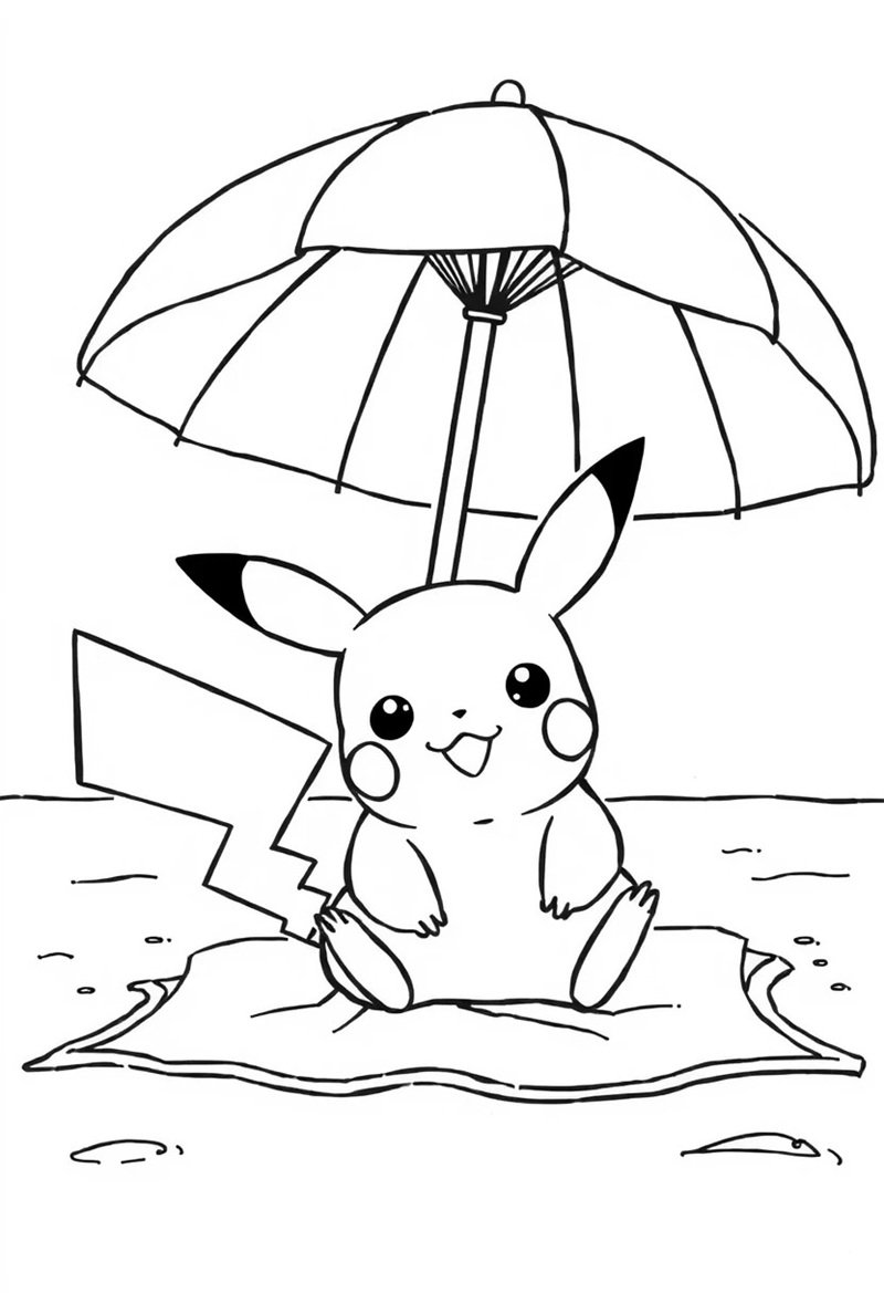 ý tưởng sáng tạo tranh tô màu pikachu
