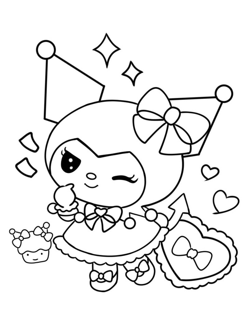 tranh tô màu Sanrio phong cách kawaii