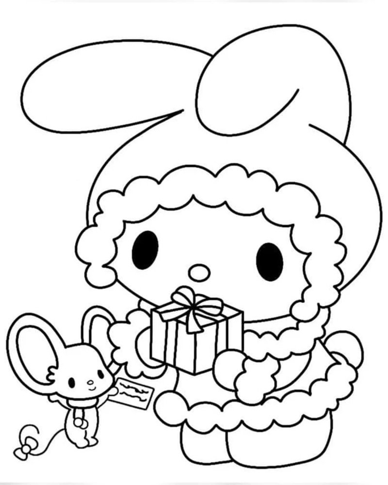 hoạt động học vẽ tranh tô màu Sanrio