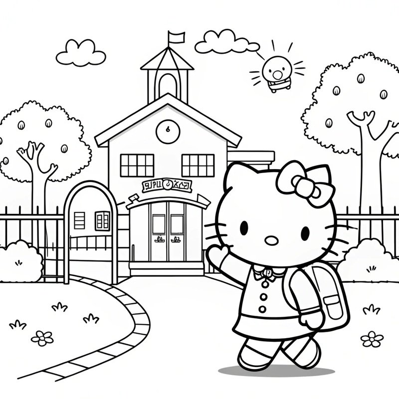 hình ảnh đáng yêu tranh tô màu Sanrio