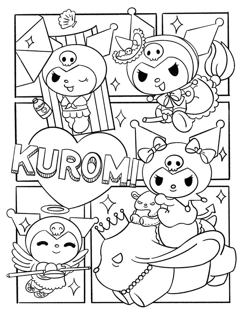 ý tưởng tô màu đẹp tranh tô màu Sanrio