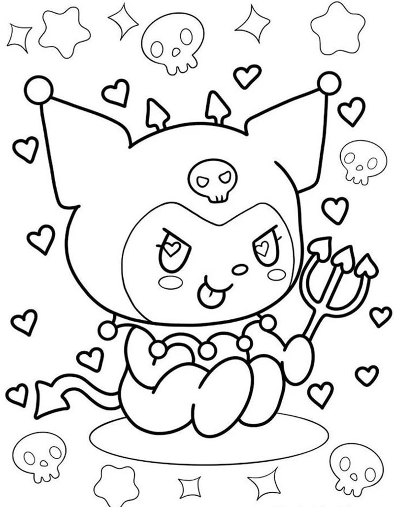 nhân vật Sanrio dễ thương tranh tô màu Sanrio