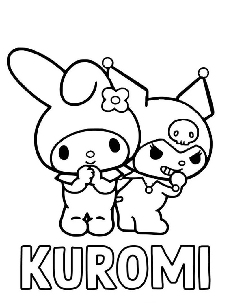 hoạt động tô màu tranh tô màu Sanrio