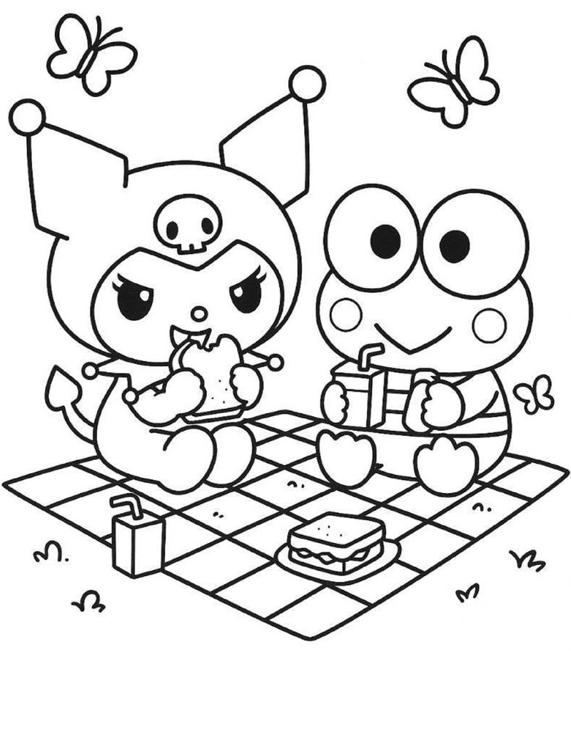 tranh tô màu Sanrio sáng tạo vui nhộn