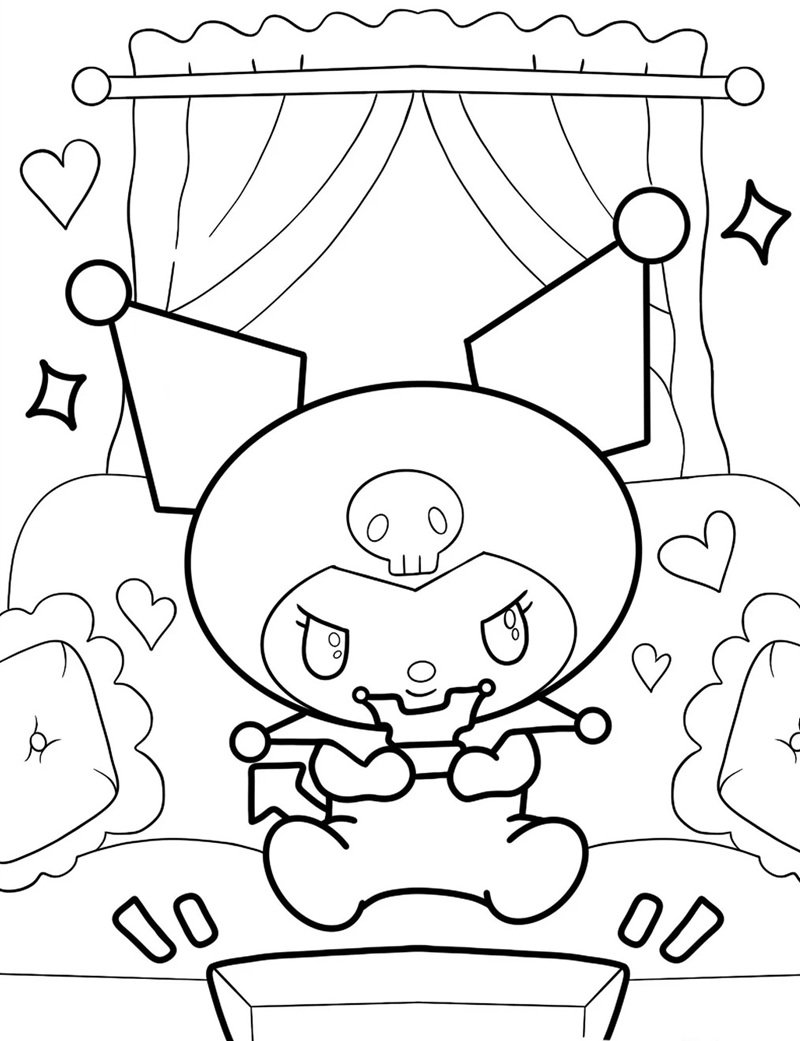 nét vẽ đáng yêu tranh tô màu Sanrio