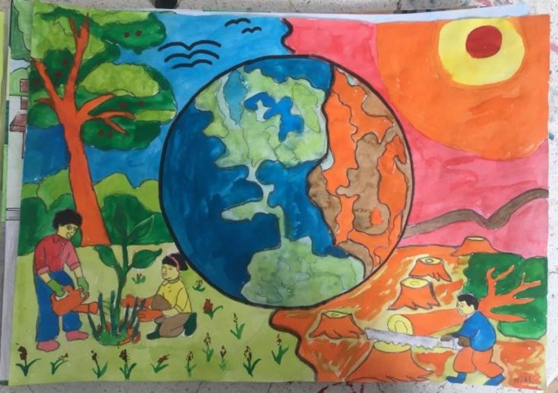 vẽ tranh tuyên truyền bảo vệ môi trường 23